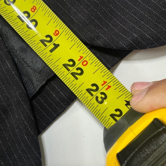 Energie Years Size 10 Black Pinstripe Blazer Jacket Silver Lined Club New York - Picture 8 of 9